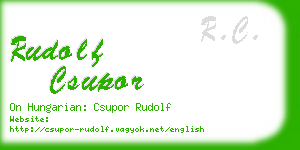 rudolf csupor business card